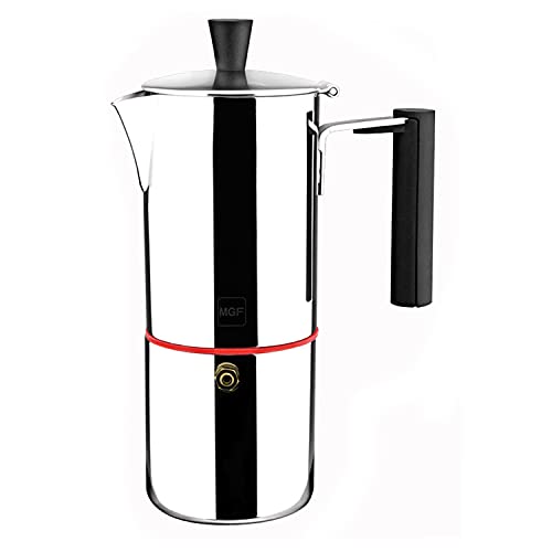MAGEFESA NOVA CAPRI – La cafetera NOVA CAPRI está fabricada en acero inoxidable 18/10, compatible con todo tipo de cocina. Fácil limpieza (4 TAZAS)