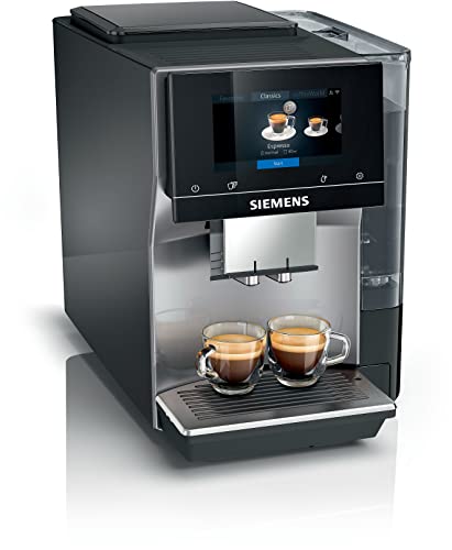 Siemens, cafetera automática conectada, EQ. 700, Display iSelect, CoffeeWorld, cappuccinatore flexible, Home Connect, niebla matutina, TP705R01 Classic