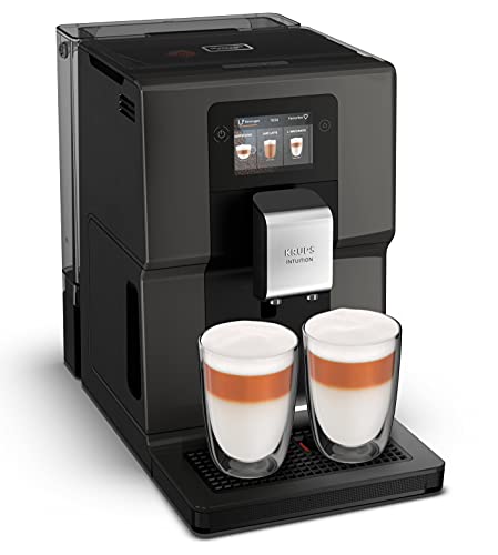 Krups EA872B Intuition Preference - Cafetera automática con pantalla táctil a color de 3,5 pulgadas (11 bebidas personalizadas), color negro