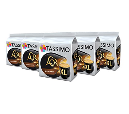 TASSIMO L'or - Cápsulas de recambio de café intenso XL en recipientes T-Discs - 5 Paquete 80 Bebidas
